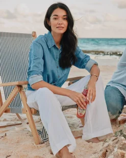 Online Southern Tide Katherine Denim Shirt Medium Wash Indigo