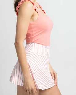Discount Southern Tide Katlyn Stripe Skort Classic White