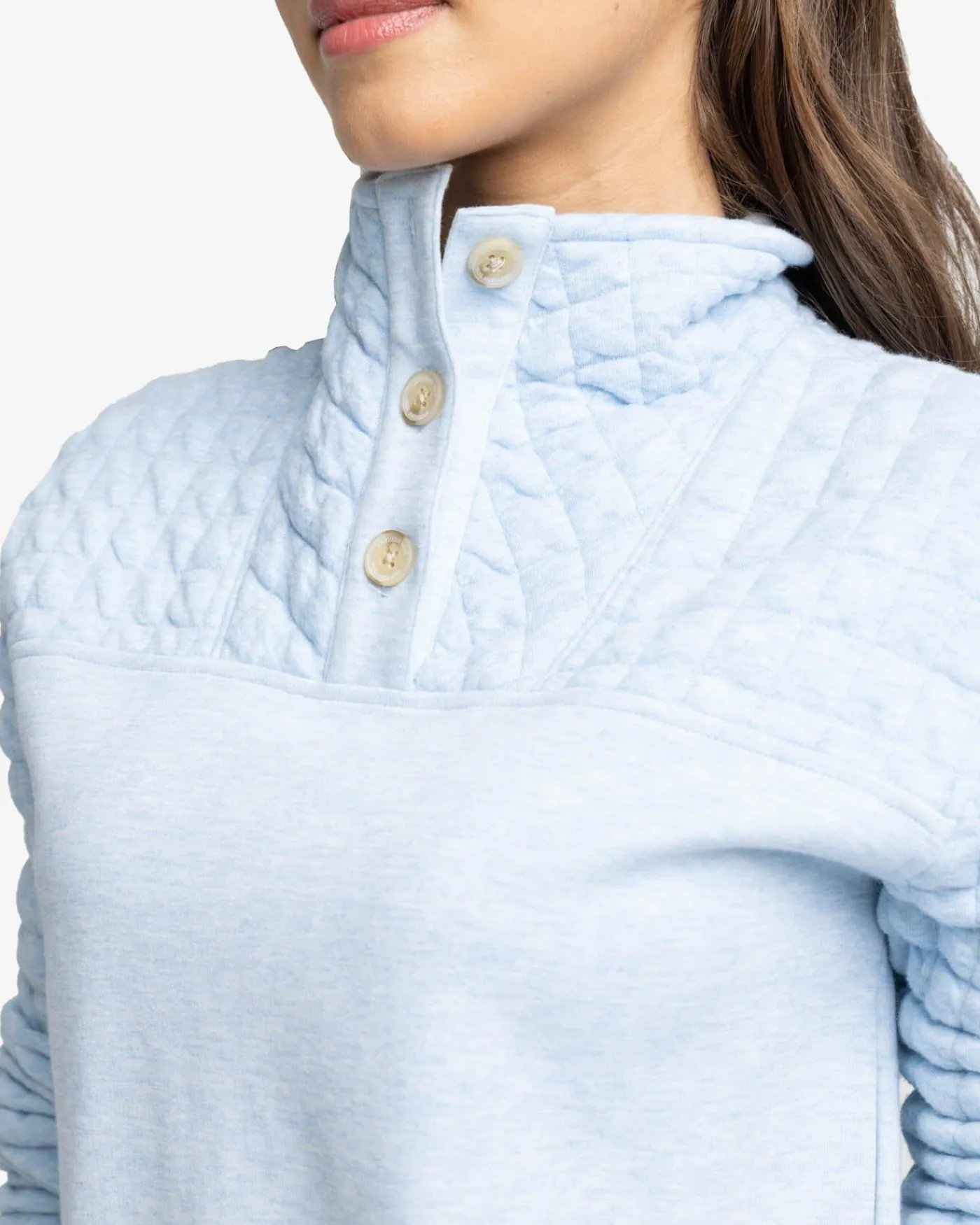 Store Southern Tide Kelsea Quilted Heather Pullover