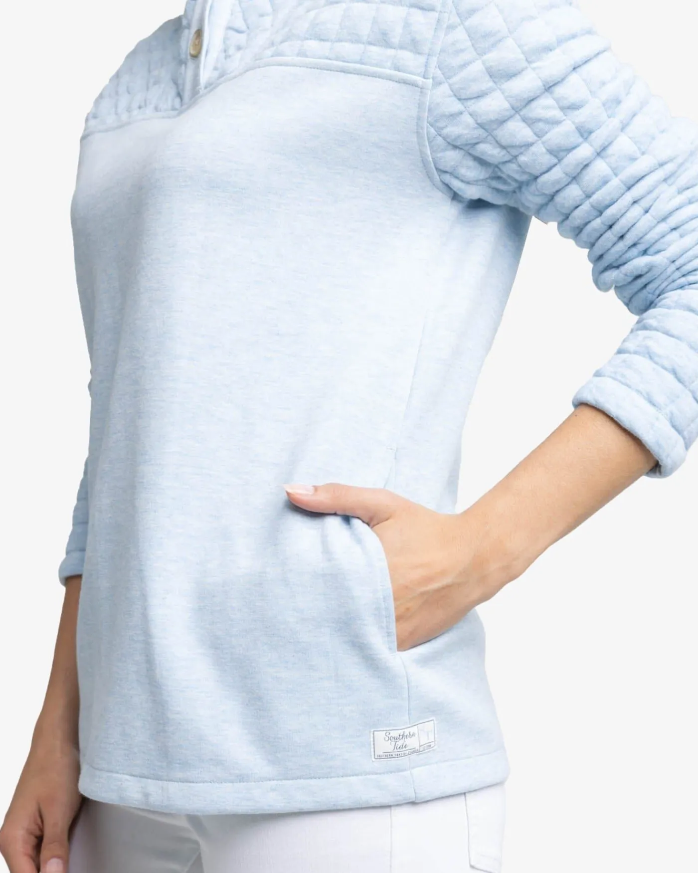 Store Southern Tide Kelsea Quilted Heather Pullover