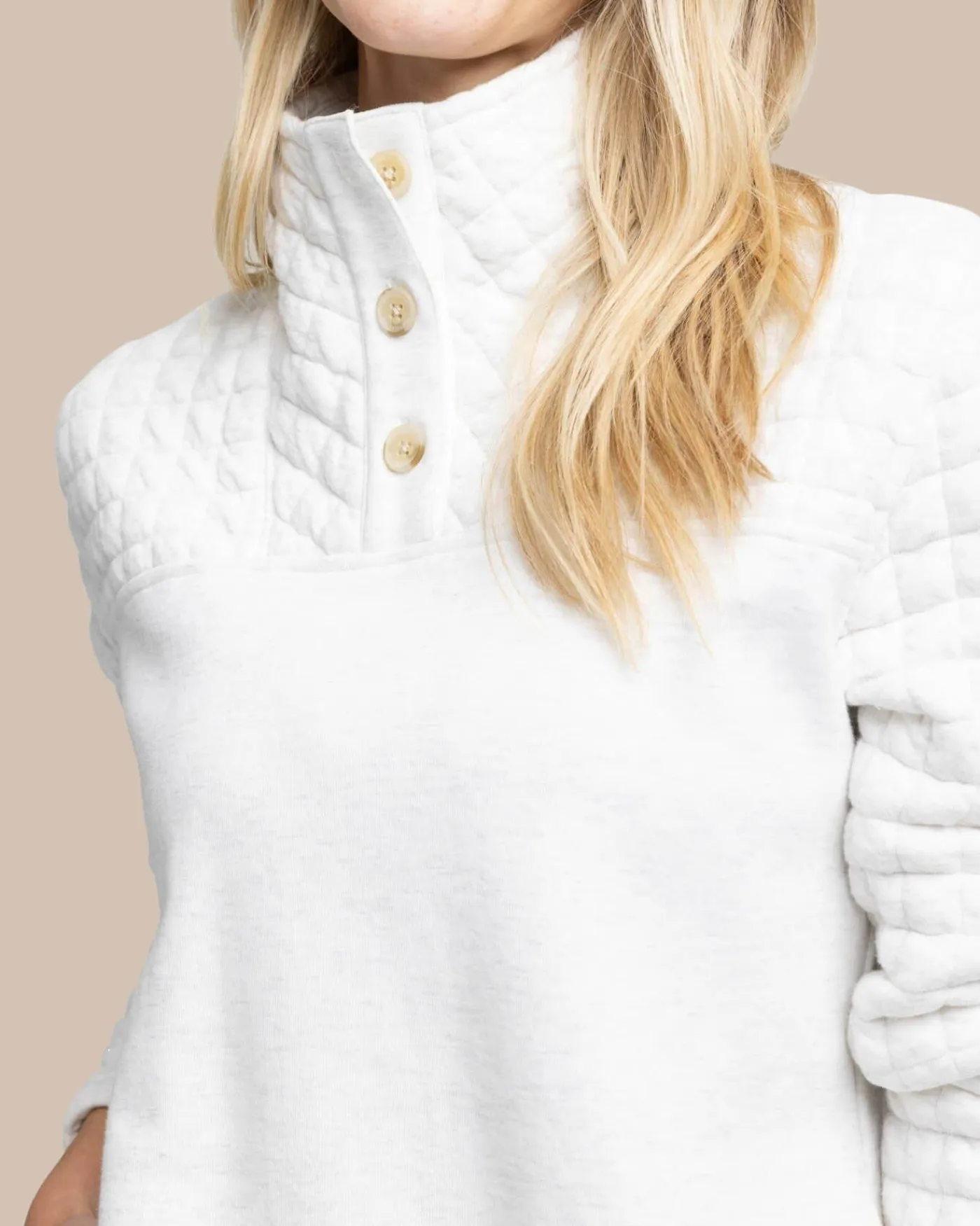 Store Southern Tide Kelsea Quilted Heather Pullover