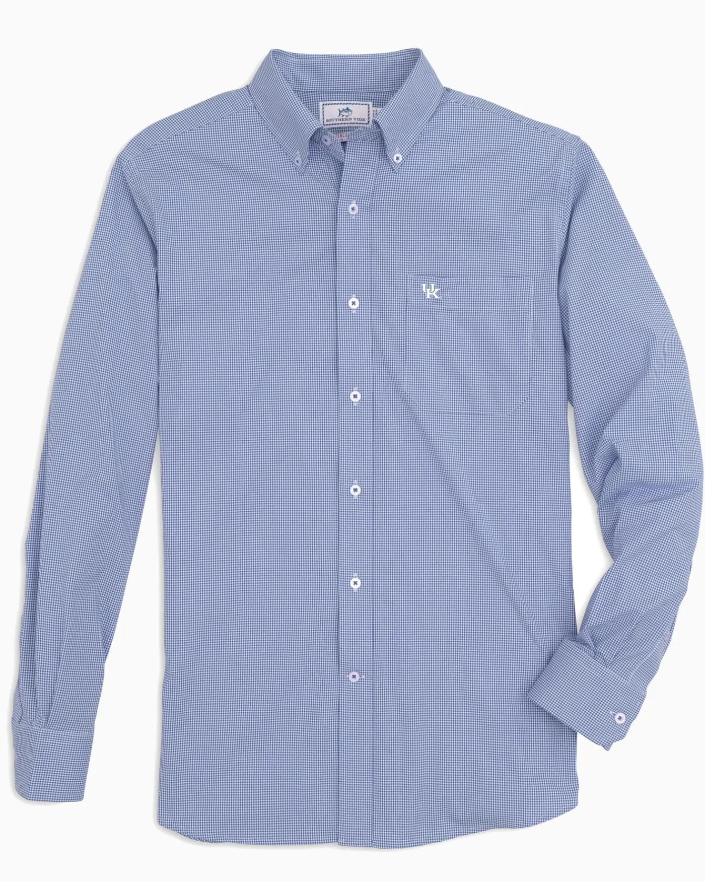 Online Southern Tide Kentucky Wildcats Gingham Button Down Shirt University Blue