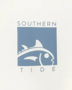 Hot Southern Tide Kids Boxed Chest Performance Long Sleeve T-Shirt Sand White