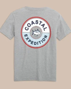 Best Sale Southern Tide Kids Coastal Expedition Heather T-Shirt Heather Quarry