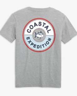 Best Sale Southern Tide Kids Coastal Expedition Heather T-Shirt Heather Quarry