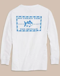 Cheap Southern Tide Kids Long Sleeve Original Skipjack T-Shirt