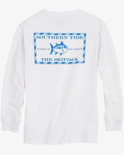 Cheap Southern Tide Kids Long Sleeve Original Skipjack T-Shirt