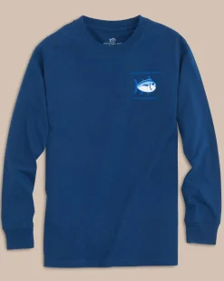 Cheap Southern Tide Kids Long Sleeve Original Skipjack T-Shirt