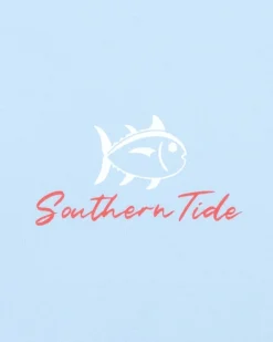 Discount Southern Tide Kids Red, White, And Lure Long Sleeve Performance T-Shirt Clearwater Blue