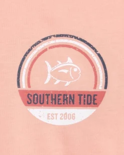 Flash Sale Southern Tide Kids Shack Circle Short Sleeve T-Shirt Apricot Blush Coral