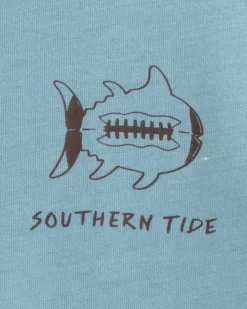 Best Sale Southern Tide Kids Sketched Football Heather T-Shirt