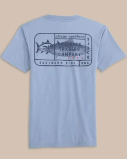 Outlet Southern Tide Kids Skipjack Trading Co Short Sleeve T-Shirt Eternal Blue