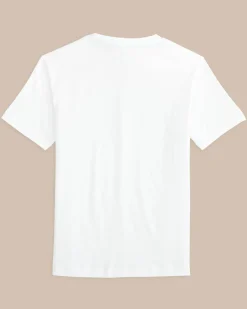 New Southern Tide Kids St Overlay Performance Short Sleeve T-Shirt Classic White