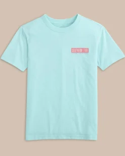 Online Southern Tide Kids St Yacht Coin T-Shirt Wake Blue