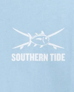 Clearance Southern Tide Kids Surf Style Short Sleeve T-Shirt Clearwater Blue