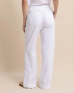Flash Sale Southern Tide Laken Wide Leg Pant Classic White
