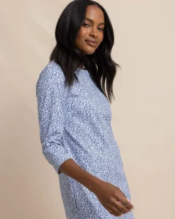Flash Sale Southern Tide Leira That Floral Feeling Print Performance Dress