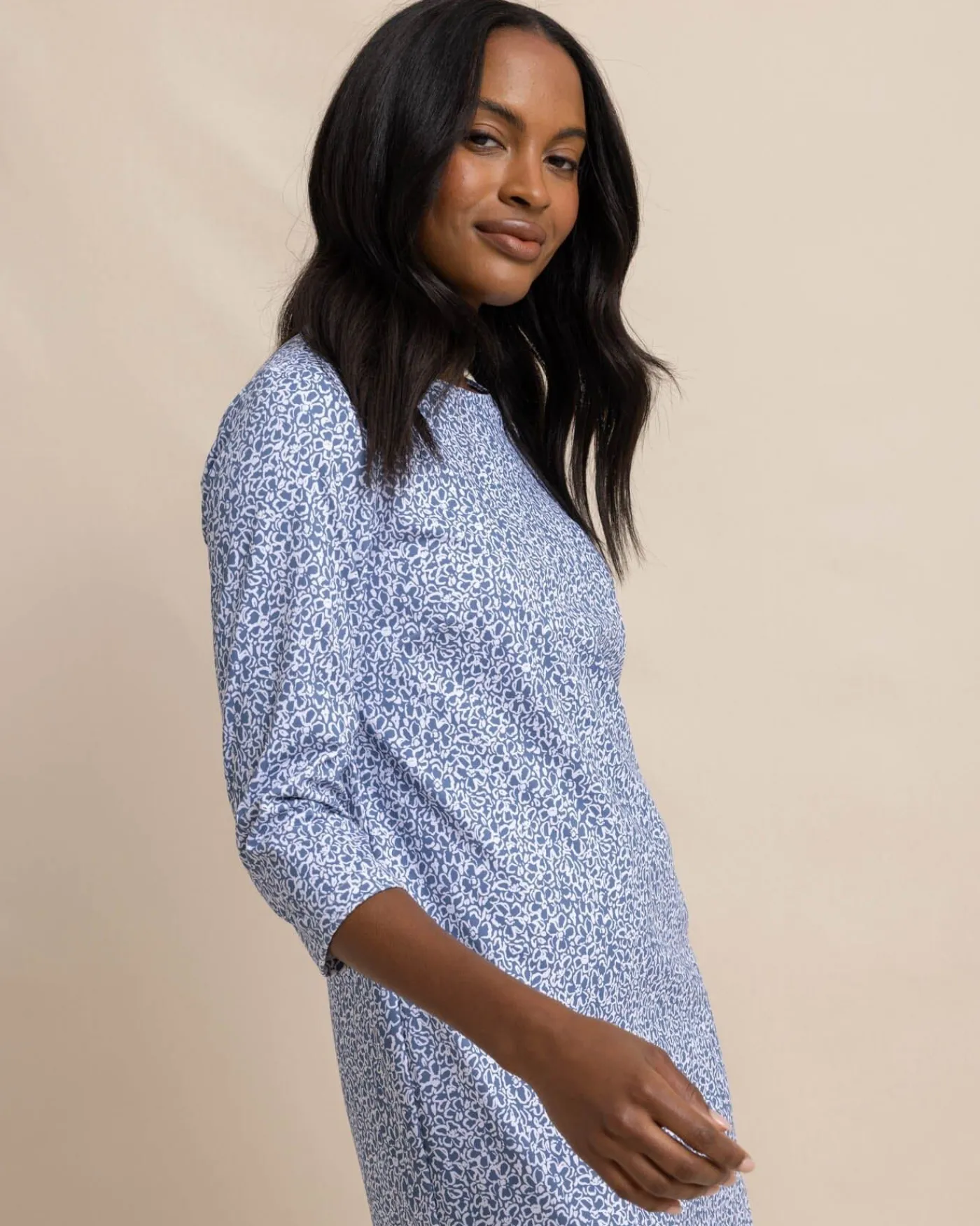 Flash Sale Southern Tide Leira That Floral Feeling Print Performance Dress