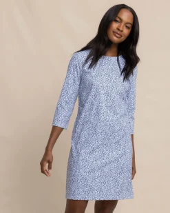Flash Sale Southern Tide Leira That Floral Feeling Print Performance Dress