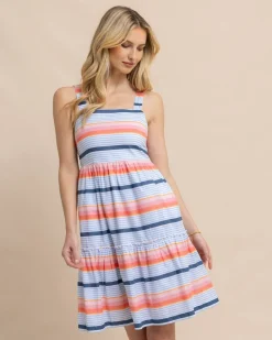 Best Sale Southern Tide Linsey Set Sail Stripe Dress Conch Shell