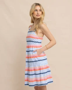 Best Sale Southern Tide Linsey Set Sail Stripe Dress Conch Shell