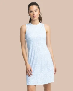 Cheap Southern Tide Lyllee Printed Performance Dress Classic White