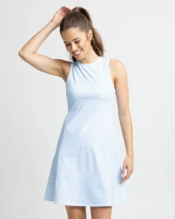 Cheap Southern Tide Lyllee Printed Performance Dress Classic White