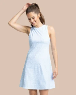 Cheap Southern Tide Lyllee Printed Performance Dress Classic White