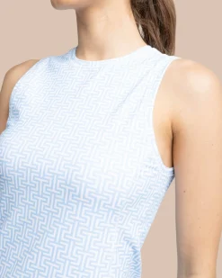 Cheap Southern Tide Lyllee Printed Performance Dress Classic White
