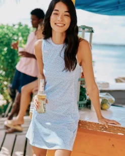 Cheap Southern Tide Lyllee Printed Performance Dress Classic White