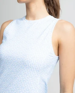 Discount Southern Tide Lyllee Printed Performance Dress Classic White