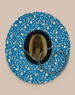 Discount Southern Tide Marg Madness Straw Hat Atlantic Blue