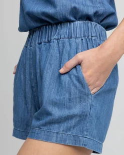 Cheap Southern Tide Mary Ellen Denim Short Medium Wash Indigo