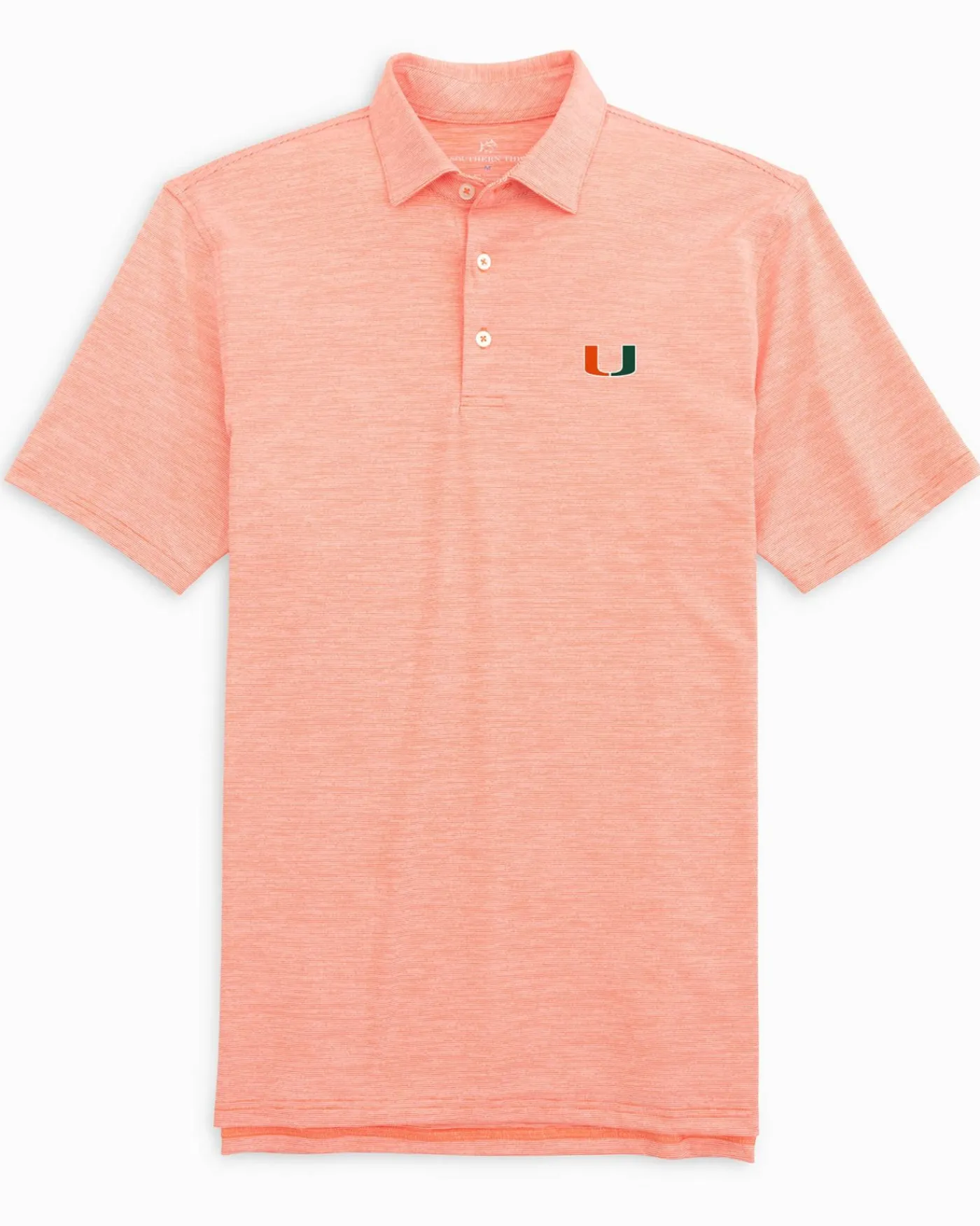 Shop Southern Tide Miami Hurricanes Driver Spacedye Polo Shirt