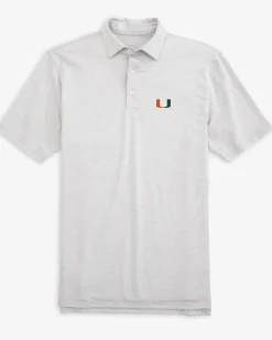 Shop Southern Tide Miami Hurricanes Driver Spacedye Polo Shirt