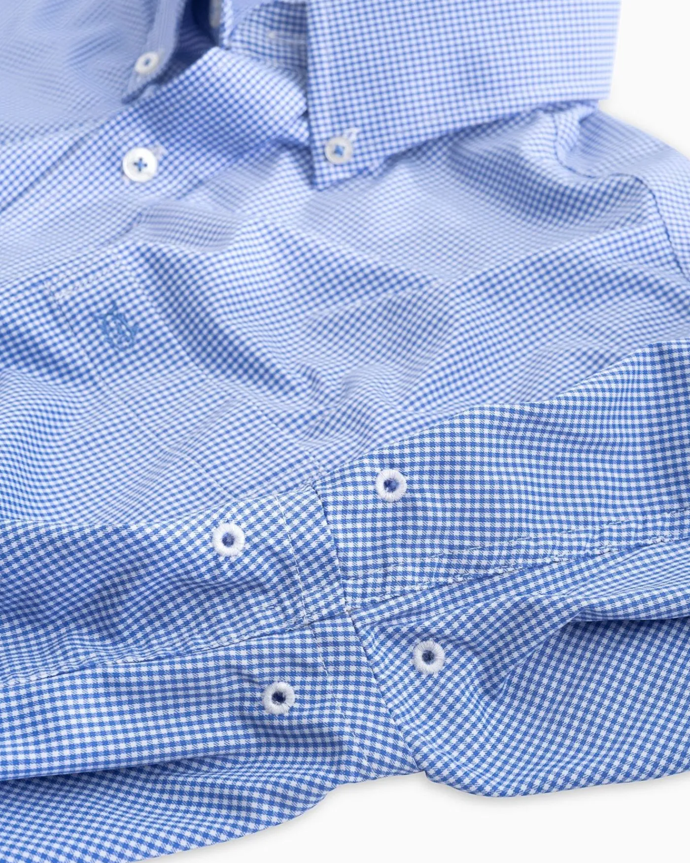 Cheap Southern Tide Micro Gingham Intercoastal Performance Sport Shirt True Navy