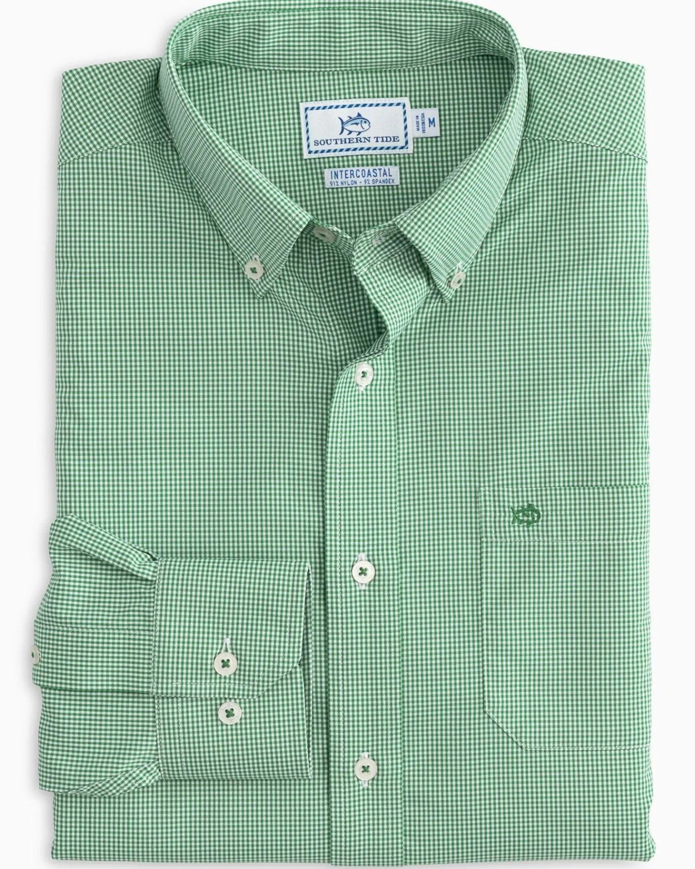 Cheap Southern Tide Micro Gingham Intercoastal Performance Sport Shirt True Navy