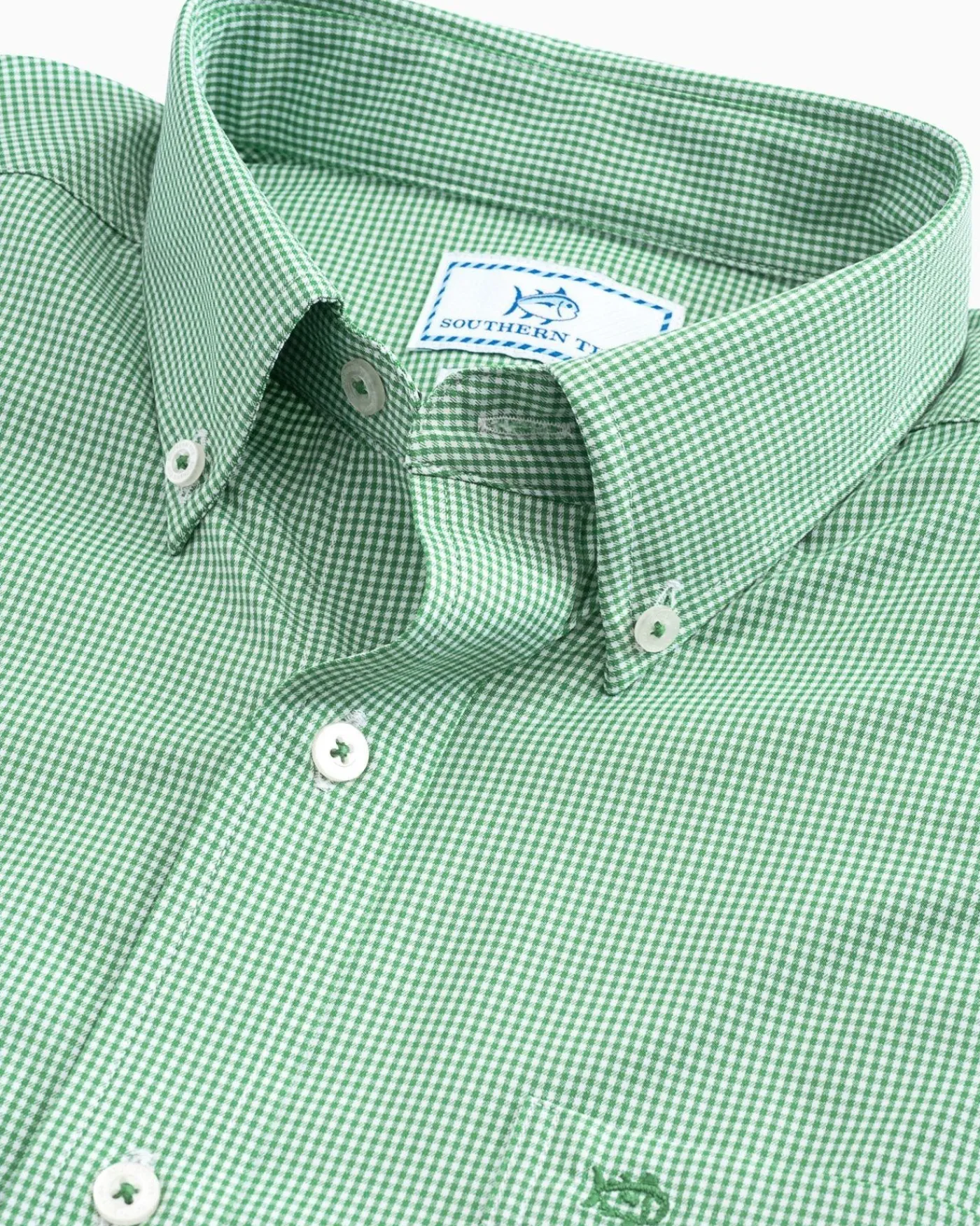 Cheap Southern Tide Micro Gingham Intercoastal Performance Sport Shirt True Navy
