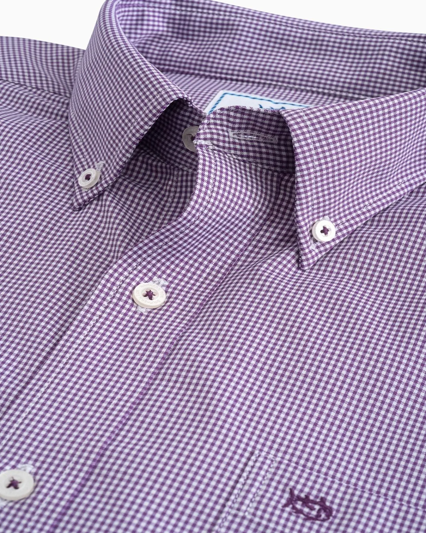 Cheap Southern Tide Micro Gingham Intercoastal Performance Sport Shirt True Navy