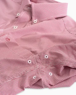 Cheap Southern Tide Micro Gingham Intercoastal Performance Sport Shirt True Navy