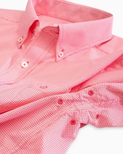 Cheap Southern Tide Micro Gingham Intercoastal Performance Sport Shirt True Navy