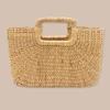 Fashion Southern Tide Mini Woven Rattan Tote Natural