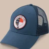 Online Southern Tide North Carolina Patch Performance Trucker Hat Seven Seas Blue
