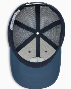 Online Southern Tide North Carolina Patch Performance Trucker Hat Seven Seas Blue