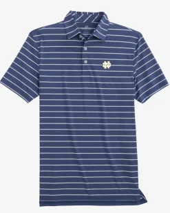 Fashion Southern Tide Notre Dame Fighting Irish Brrr°®-Eeze Desmond Stripe Polo Navy