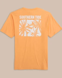 Cheap Southern Tide Palm And Breezy Short Sleeve T-Shirt Salmon Bluff Orange