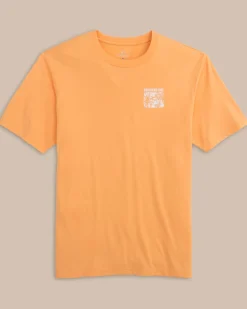 Cheap Southern Tide Palm And Breezy Short Sleeve T-Shirt Salmon Bluff Orange