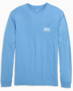 Cheap Southern Tide Pelican Sunset Long Sleeve T-Shirt Ocean Channel