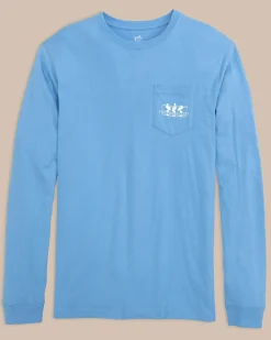 Cheap Southern Tide Pelican Sunset Long Sleeve T-Shirt Ocean Channel