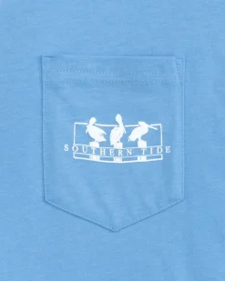 Cheap Southern Tide Pelican Sunset Long Sleeve T-Shirt Ocean Channel